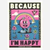 Affiche A3 Because I’m Happy, Pharrell Williams - Kiblind Atelier