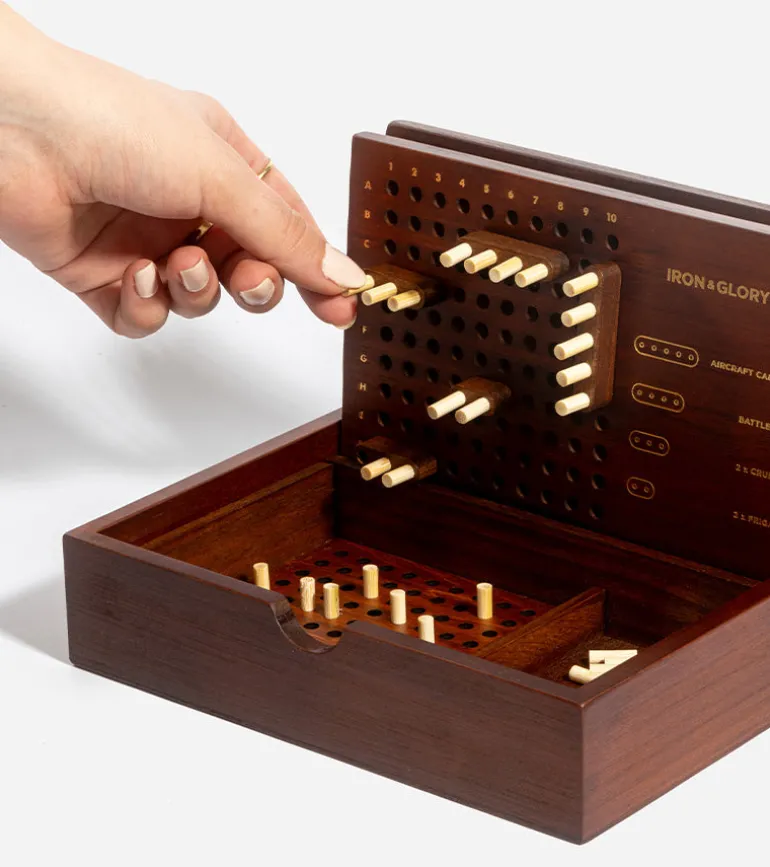 Bataille navale de luxe en bois