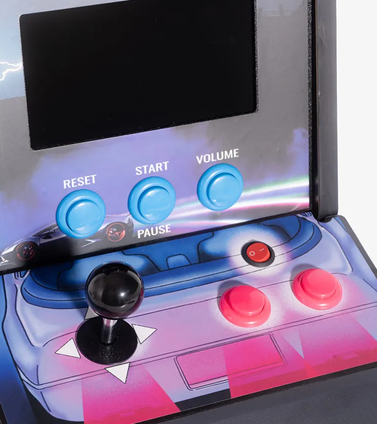 Borne d'arcade rétro en bois