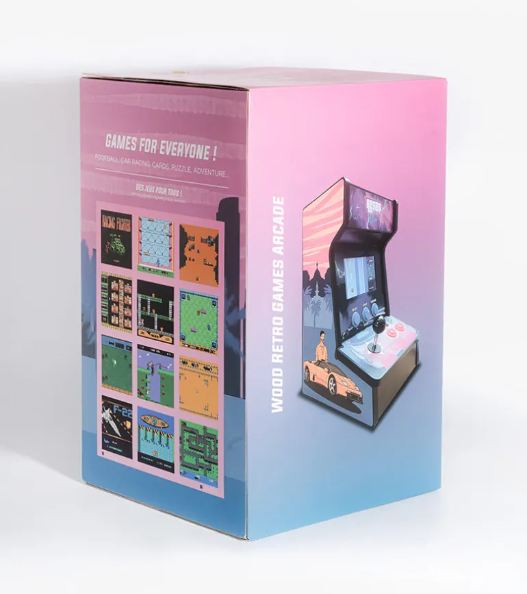 Borne d'arcade rétro en bois