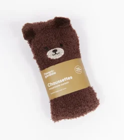 Chaussettes ourson en moumoute