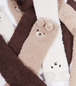 Chaussettes ourson en moumoute