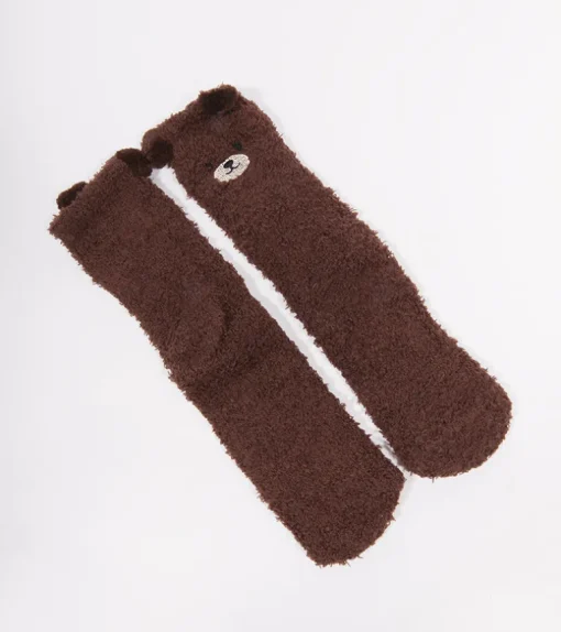 Chaussettes ourson en moumoute