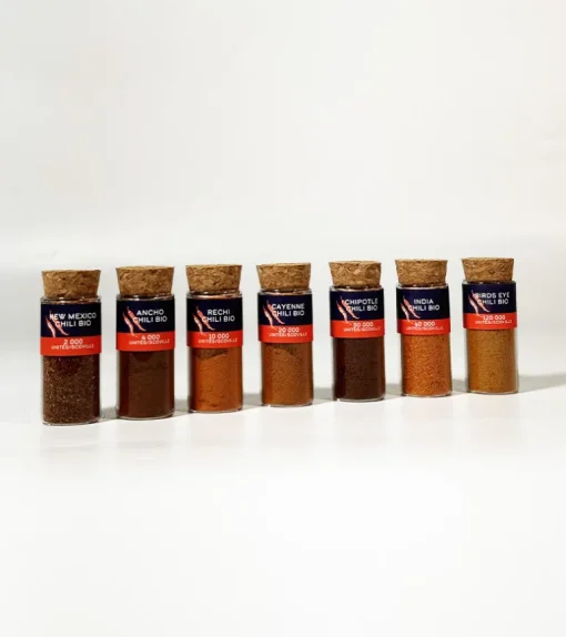 Coffret de piments - Echelle de Scoville