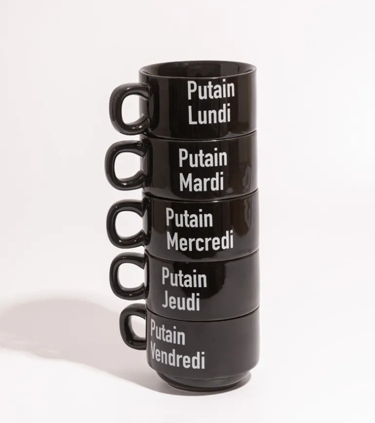 Coffret semainier de tasses - Les putains de tasses