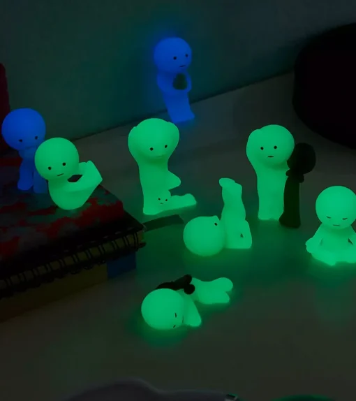 Figurine fluorescente Smiski - série Bath