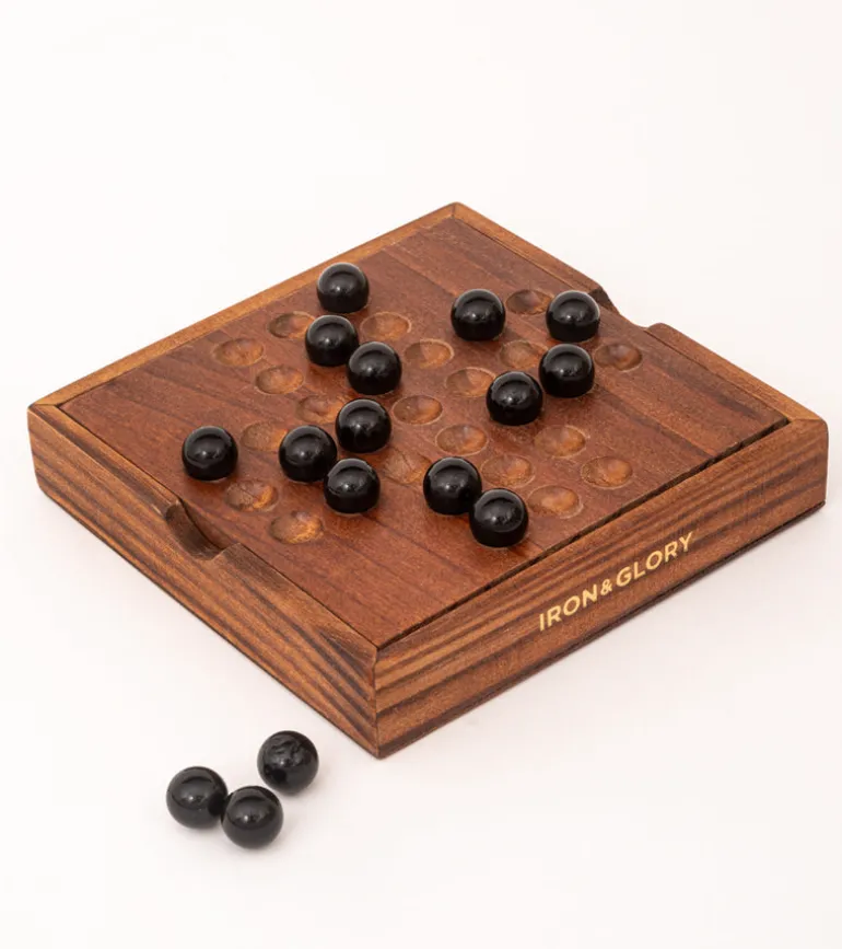 Jeu solitaire en bois
