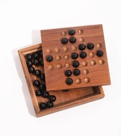 Jeu solitaire en bois