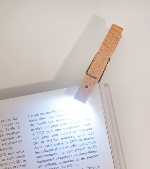 Lampe de lecture pince à linge