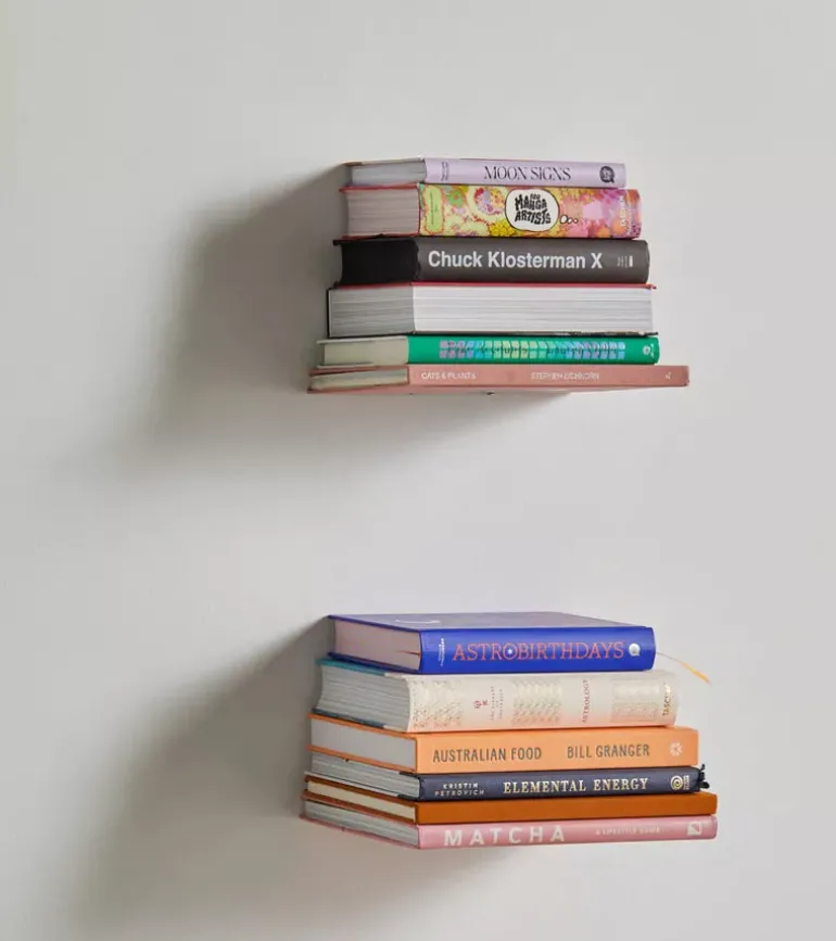 Lot de 3 etageres en métal invisibles