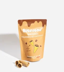 Mini cônes fourrés au chocolat