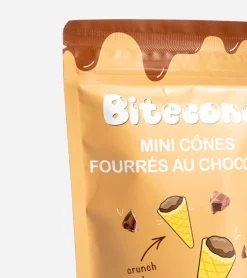 Mini cônes fourrés au chocolat