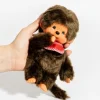 Peluche Monchhichi Kiki - Bavoir Rouge