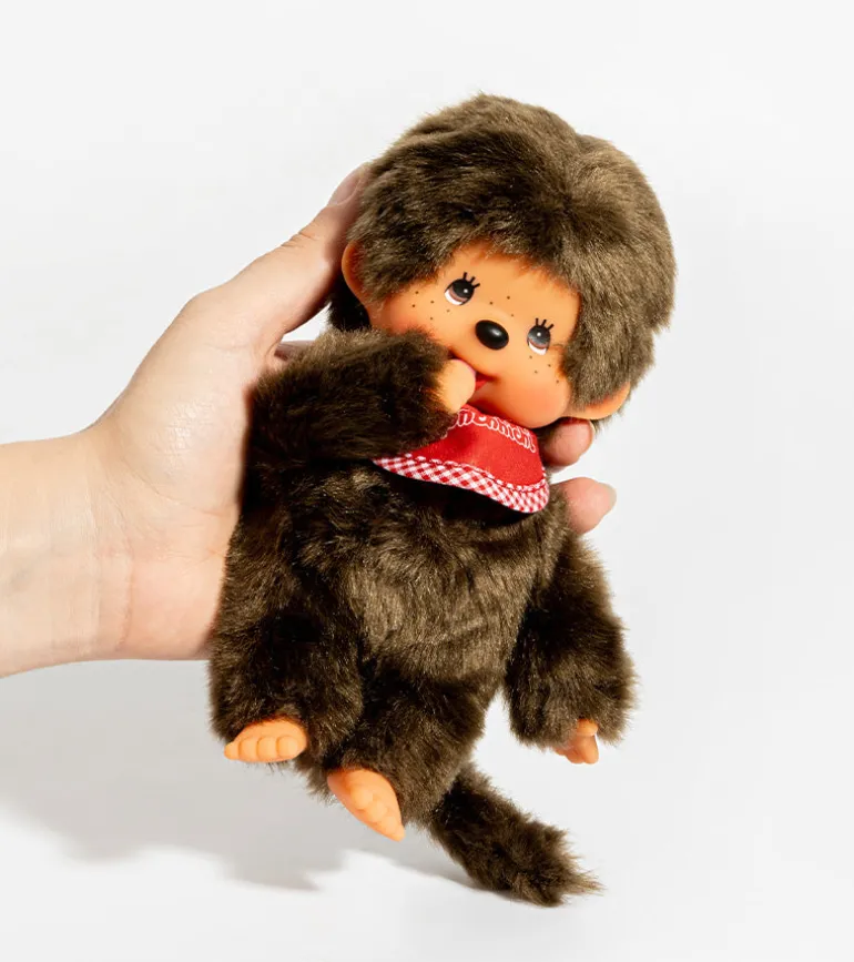 Peluche Monchhichi Kiki - Bavoir Rouge