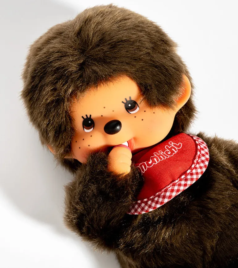 Peluche Monchhichi Kiki - Bavoir Rouge