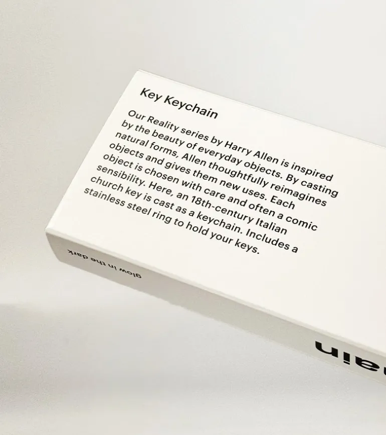 Porte-clés en forme de clé phosphorescente