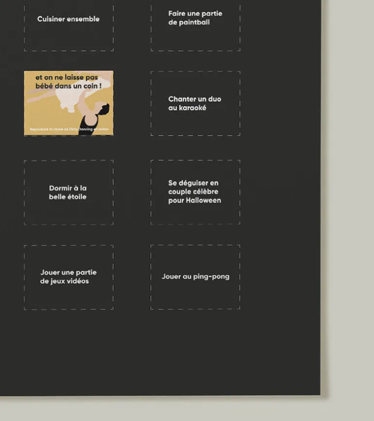 Poster 50 choses à faire en couple