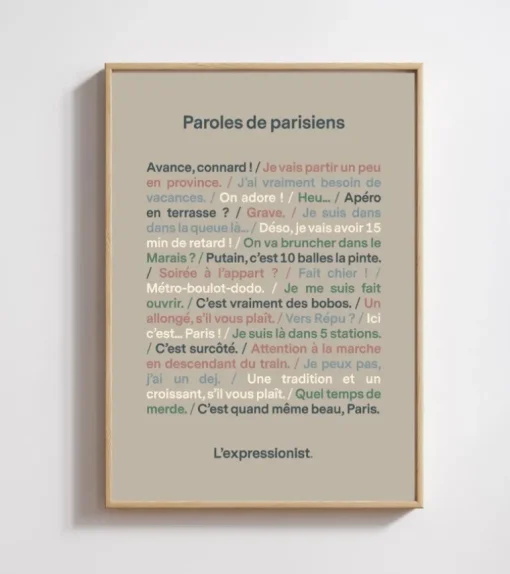 Poster - Paroles de Parisien
