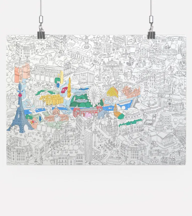 Poster géant à colorier - Paris