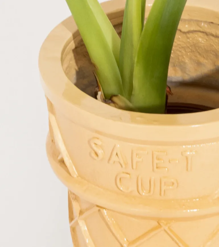 Pot de fleurs cornet de glace