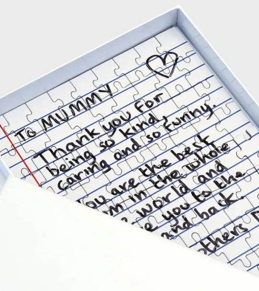 Puzzle personnalisé avec petite lettre