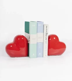 Serre-livres coeurs