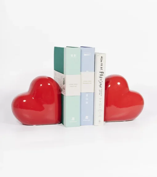 Serre-livres coeurs
