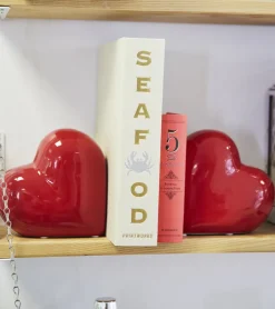 Serre-livres coeurs