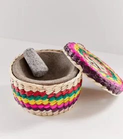 Set mortier, pilon et panier pour tortilla