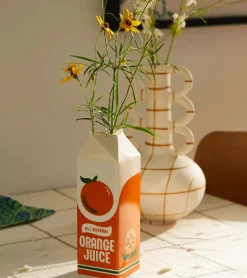 Vase brique de jus d'orange