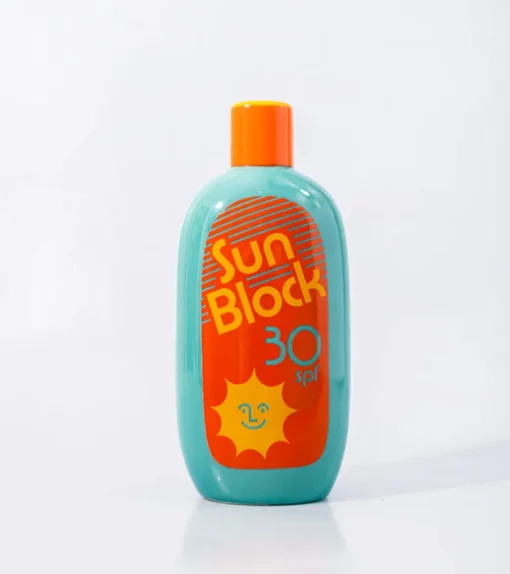 Vase crème solaire
