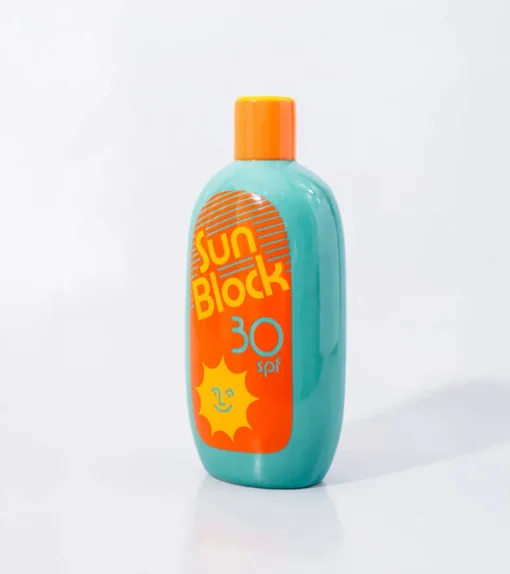 Vase crème solaire