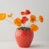 Vase fraise en céramique