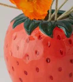 Vase fraise en céramique
