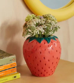 Vase fraise en céramique