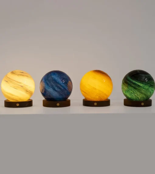 Veilleuse astrale en verre