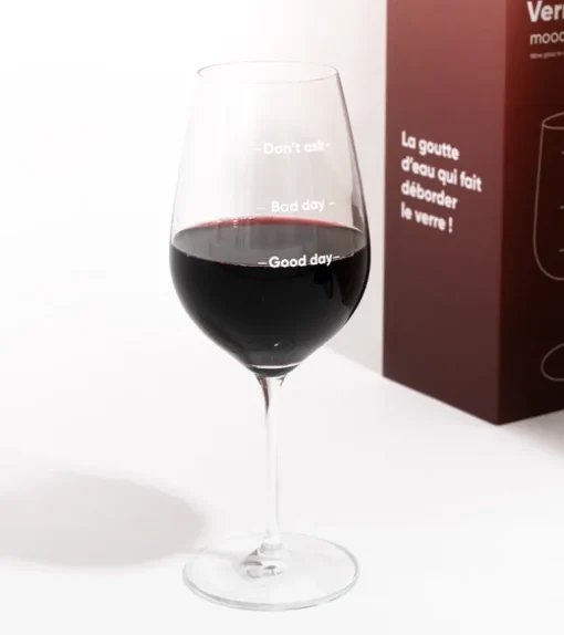 Verre à vin pour montrer son humeur